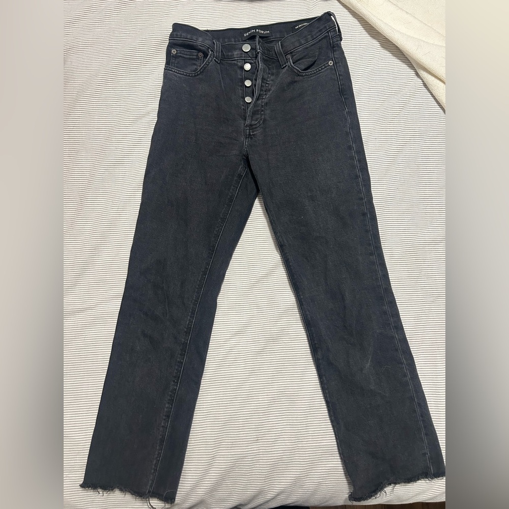 Aritzia Denim Forum Arlo High Rise Straight Leg